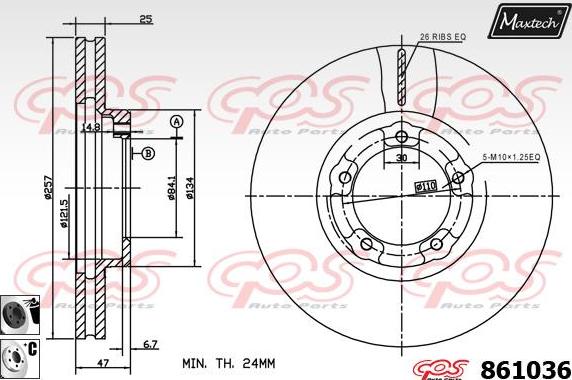 Maxtech 871070 - Kočioni disk www.molydon.hr