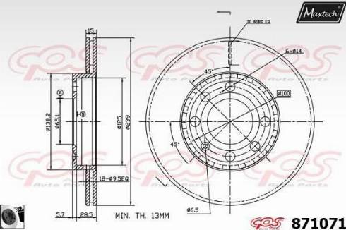 Maxtech 871071.0060 - Kočioni disk www.molydon.hr