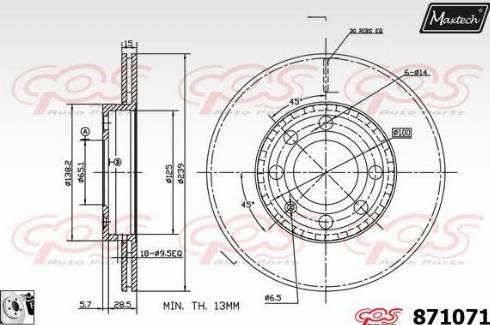 Maxtech 871071.0080 - Kočioni disk www.molydon.hr