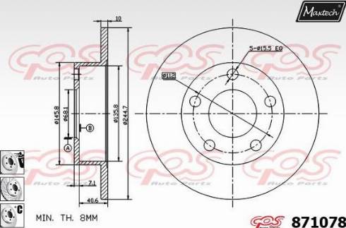 Maxtech 871078.6880 - Kočioni disk www.molydon.hr