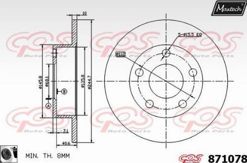 Maxtech 871078.0060 - Kočioni disk www.molydon.hr