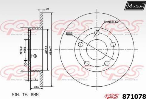 Maxtech 871078.0000 - Kočioni disk www.molydon.hr