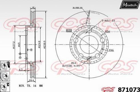 Maxtech 871073.6980 - Kočioni disk www.molydon.hr