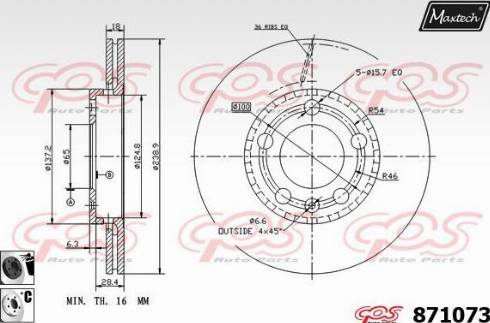 Maxtech 871073.6060 - Kočioni disk www.molydon.hr