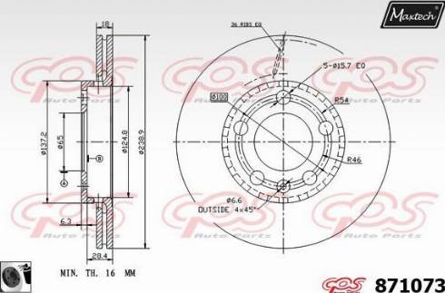 Maxtech 871073.0060 - Kočioni disk www.molydon.hr