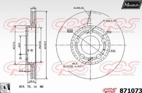 Maxtech 871073.0080 - Kočioni disk www.molydon.hr