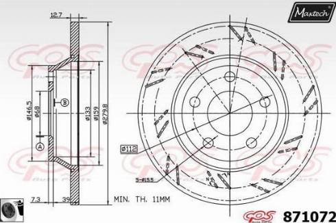 Maxtech 871072.0060 - Kočioni disk www.molydon.hr