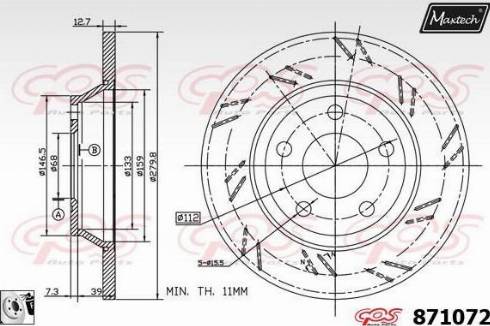 Maxtech 871072.0080 - Kočioni disk www.molydon.hr