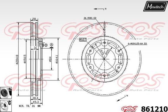 Maxtech 871072 - Kočioni disk www.molydon.hr