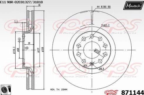 Maxtech 871144.0060 - Kočioni disk www.molydon.hr