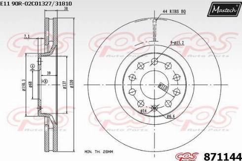 Maxtech 871144.0000 - Kočioni disk www.molydon.hr