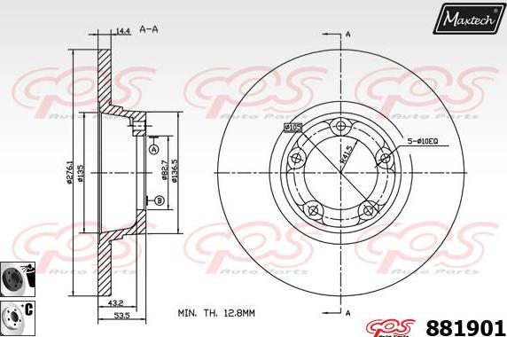 Maxtech 871143 - Kočioni disk www.molydon.hr