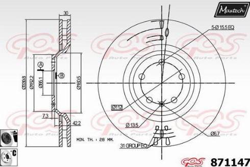 Maxtech 871147.6060 - Kočioni disk www.molydon.hr