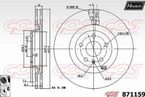 Maxtech 871159.6060 - Kočioni disk www.molydon.hr