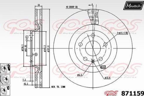 Maxtech 871159.6880 - Kočioni disk www.molydon.hr