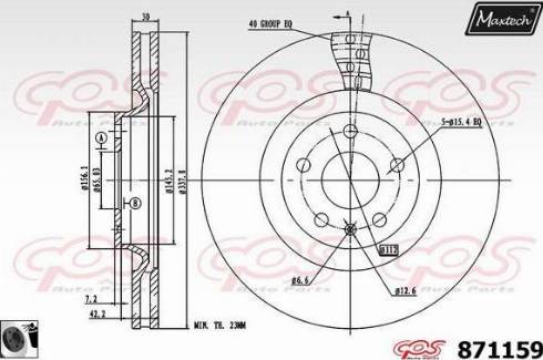 Maxtech 871159.0060 - Kočioni disk www.molydon.hr