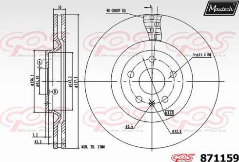 Maxtech 871159.0000 - Kočioni disk www.molydon.hr