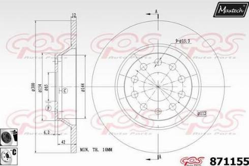 Maxtech 871155.6060 - Kočioni disk www.molydon.hr