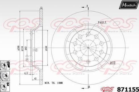 Maxtech 871155.6980 - Kočioni disk www.molydon.hr