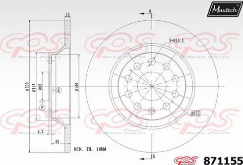 Maxtech 871155.0000 - Kočioni disk www.molydon.hr