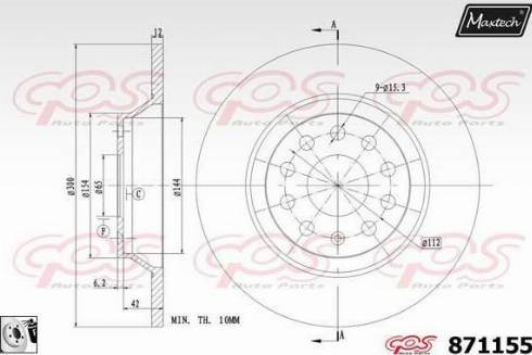 Maxtech 871155.0080 - Kočioni disk www.molydon.hr