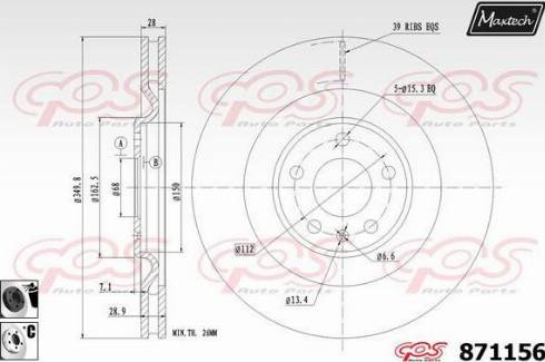 Maxtech 871156.6060 - Kočioni disk www.molydon.hr