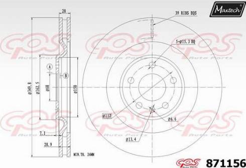 Maxtech 871156.0000 - Kočioni disk www.molydon.hr