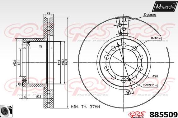 Maxtech 871156 - Kočioni disk www.molydon.hr