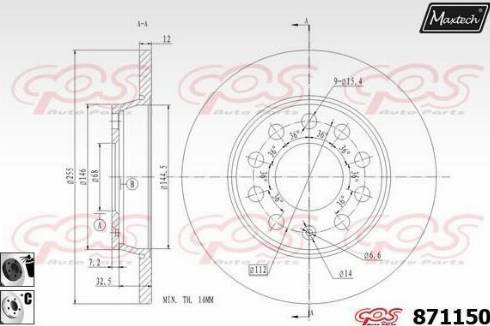 Maxtech 871150.6060 - Kočioni disk www.molydon.hr