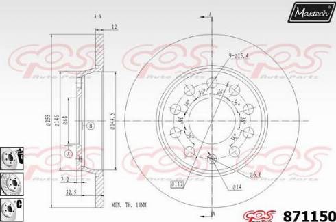 Maxtech 871150.6880 - Kočioni disk www.molydon.hr