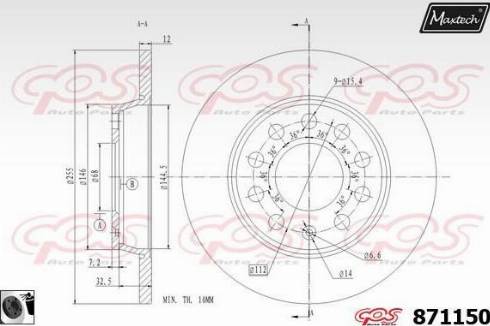 Maxtech 871150.0060 - Kočioni disk www.molydon.hr