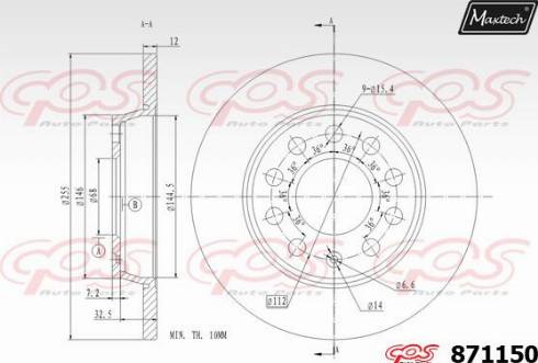 Maxtech 871150.0000 - Kočioni disk www.molydon.hr