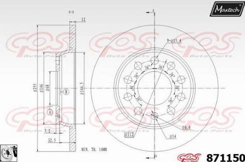 Maxtech 871150.0080 - Kočioni disk www.molydon.hr