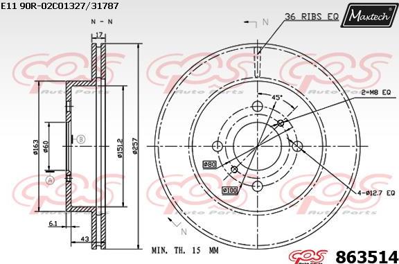 Maxtech 871150 - Kočioni disk www.molydon.hr