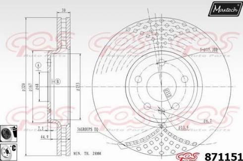 Maxtech 871151.6060 - Kočioni disk www.molydon.hr