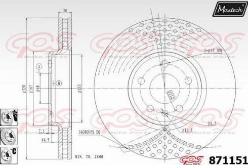 Maxtech 871151.6880 - Kočioni disk www.molydon.hr