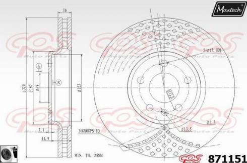 Maxtech 871151.0060 - Kočioni disk www.molydon.hr