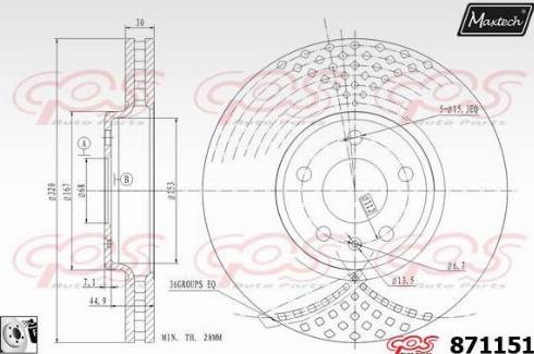 Maxtech 871151.0080 - Kočioni disk www.molydon.hr