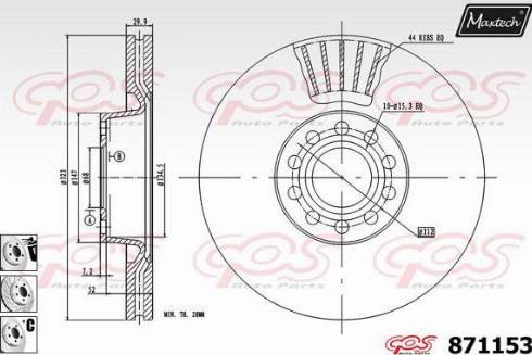 Maxtech 871153.6880 - Kočioni disk www.molydon.hr