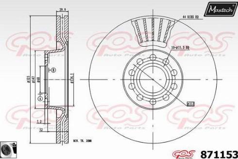 Maxtech 871153.0060 - Kočioni disk www.molydon.hr