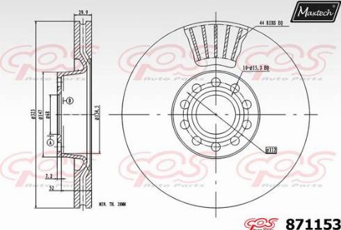 Maxtech 871153.0000 - Kočioni disk www.molydon.hr