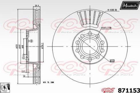 Maxtech 871153.0080 - Kočioni disk www.molydon.hr