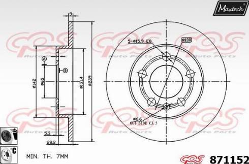 Maxtech 871152.6060 - Kočioni disk www.molydon.hr