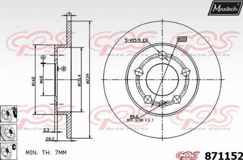 Maxtech 871152.6880 - Kočioni disk www.molydon.hr