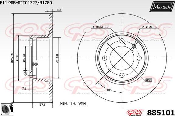 Maxtech 871152 - Kočioni disk www.molydon.hr