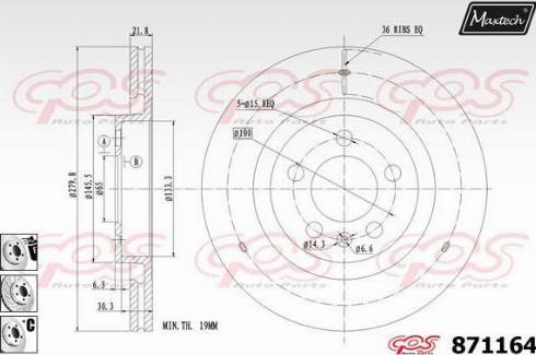 Maxtech 871164.6880 - Kočioni disk www.molydon.hr