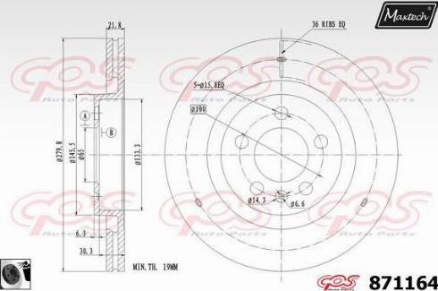 Maxtech 871164.0060 - Kočioni disk www.molydon.hr