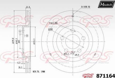 Maxtech 871164.0000 - Kočioni disk www.molydon.hr