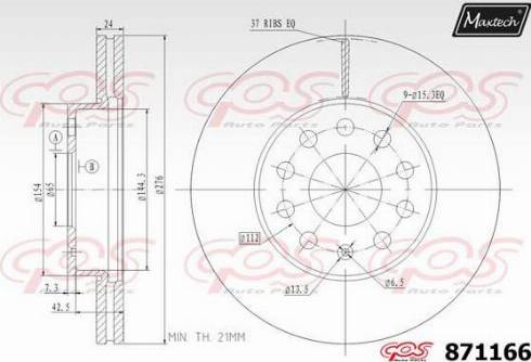 Maxtech 871166.0000 - Kočioni disk www.molydon.hr