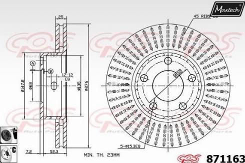 Maxtech 871163.6060 - Kočioni disk www.molydon.hr